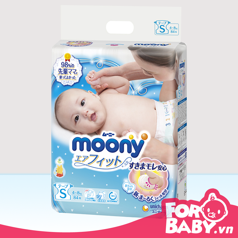 [HCM] Tã dán Moony NB90/S84/M64/L54