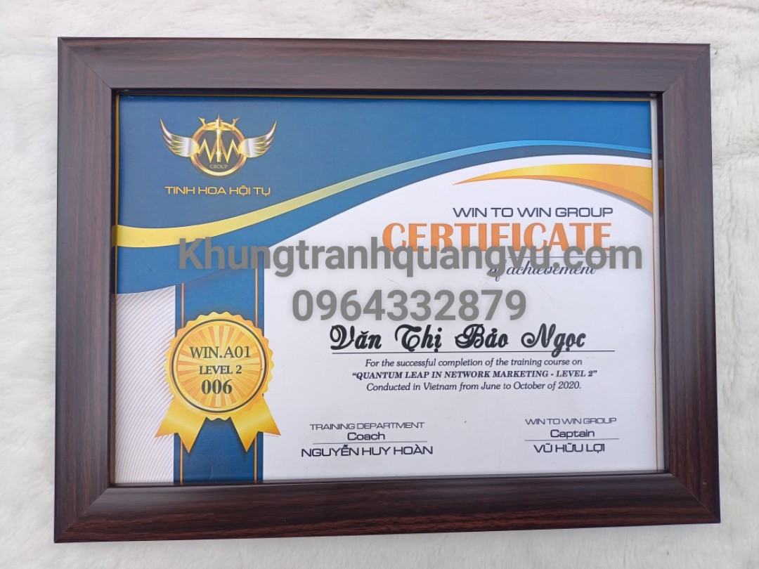 khung bằng khen A4(21*30)cm MICA