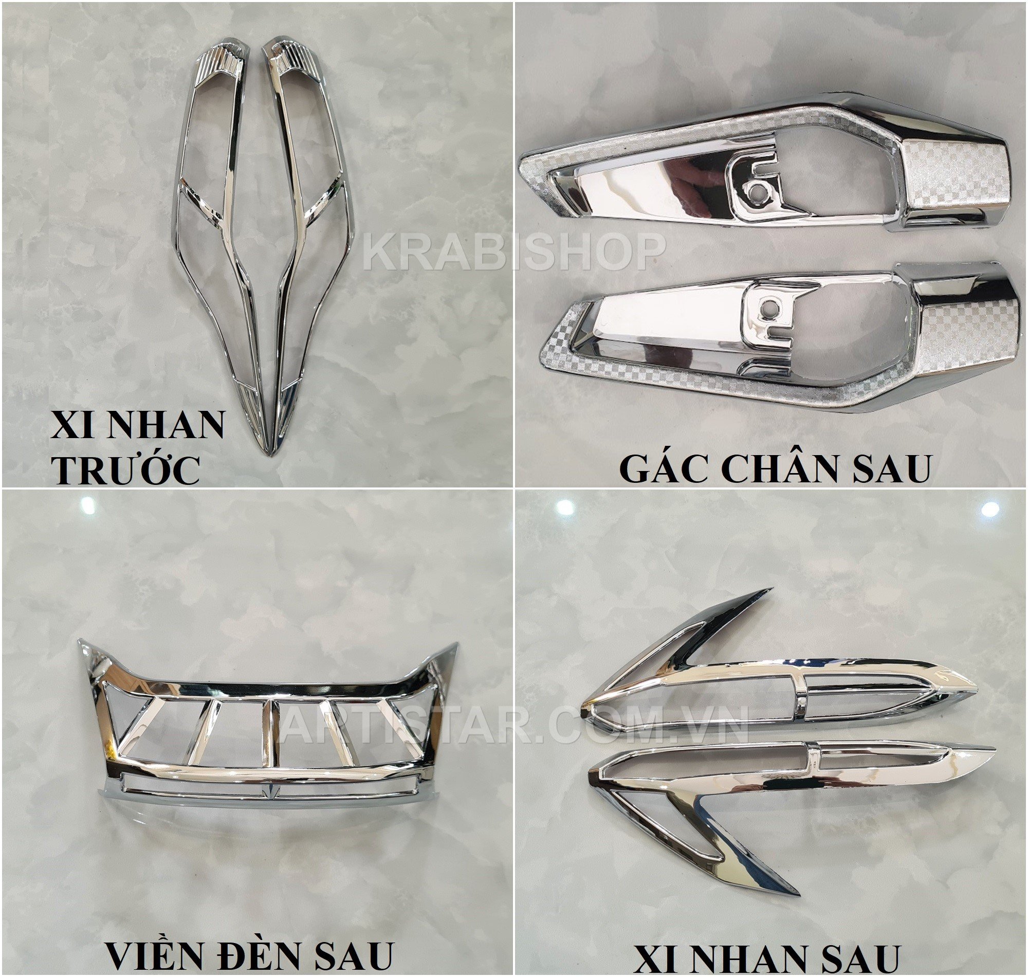Ốp trang trí Lead 2022-2024 mạ crom Artistar