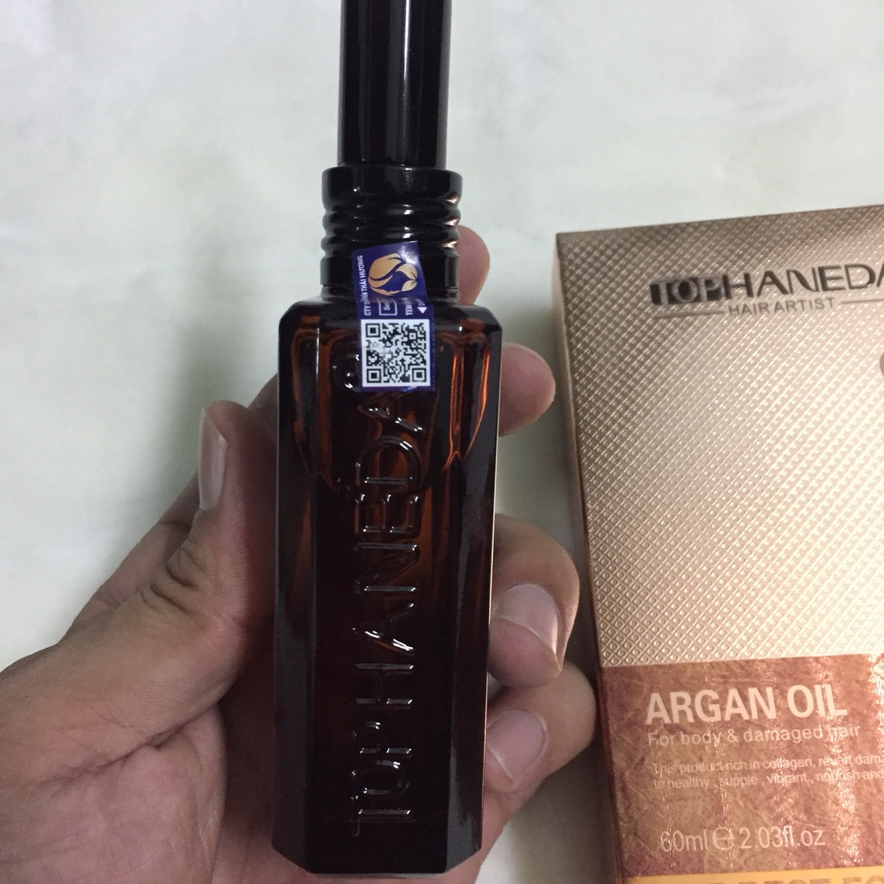 [HCM]Tinh dầu Top Haneda Argan dưỡng tóc bóng mượt 60ml
