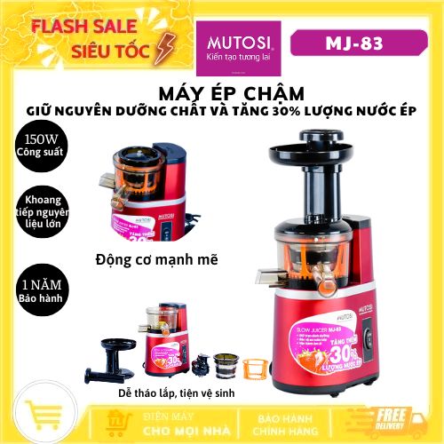 Máy Ép Chậm Mutosi MJ-83 - Hàng chính hãng