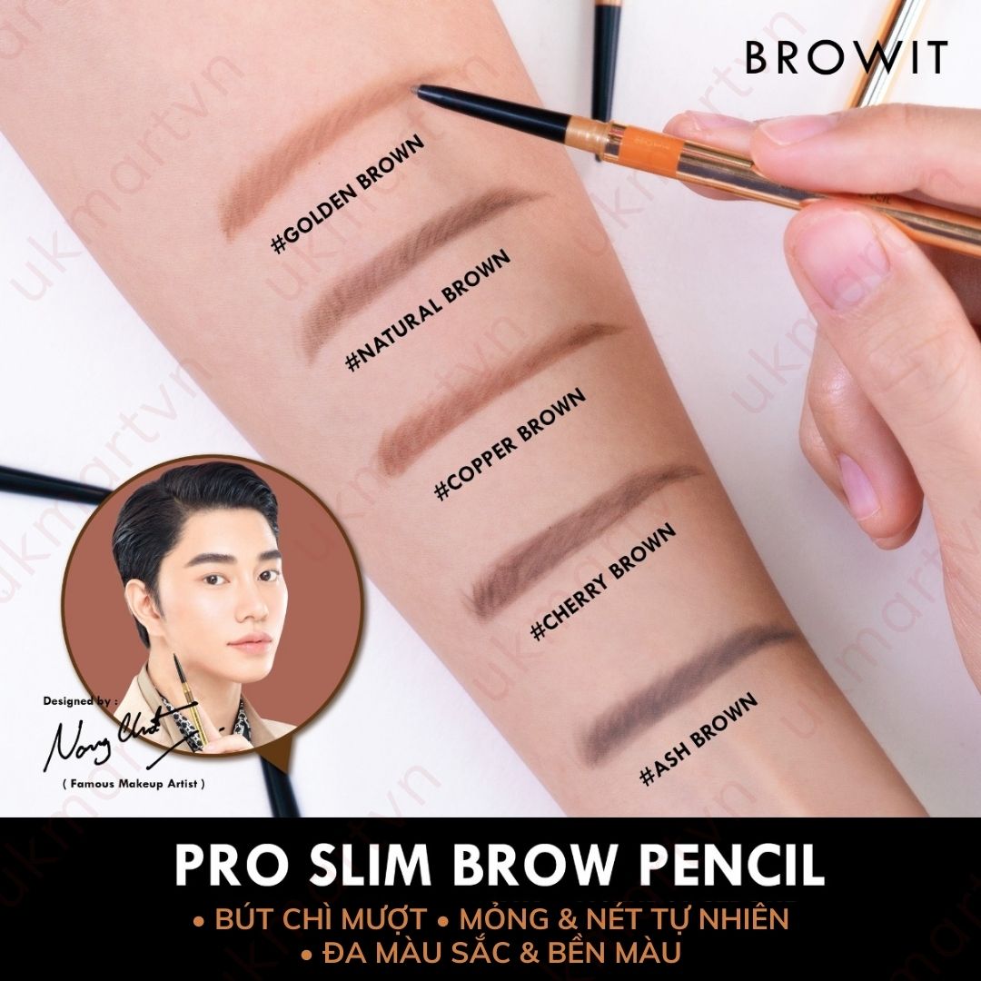 Chì Kẻ Mày Browit Pro Slim Brow Pencil Siêu Mảnh 0.06g