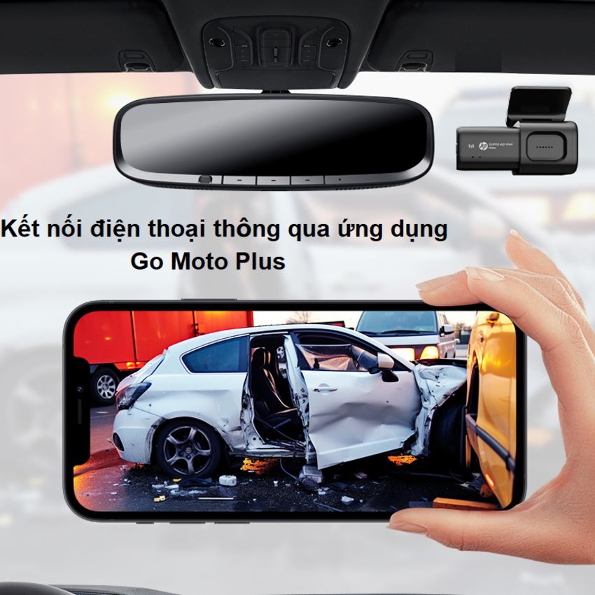 Camera hành trình ô tô độ phân giải 2K, Wifi thương hiệu HP F490W cao cấp