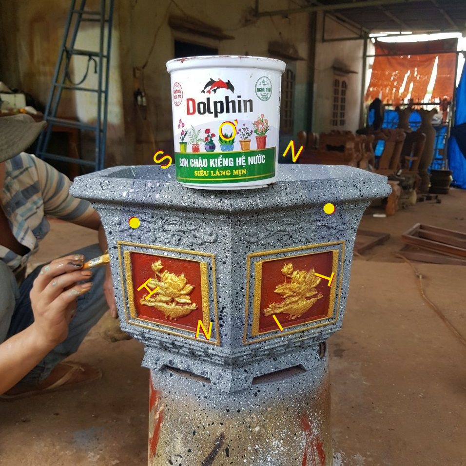 Sơn chậu hệ nước Dolphin 1 ký (đủ màu)