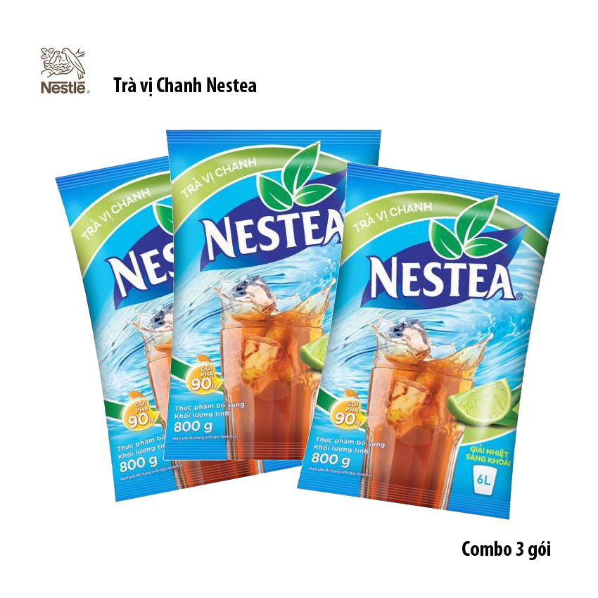 Combo 3 gói Trà vị chanh Nestea (gói 800g)