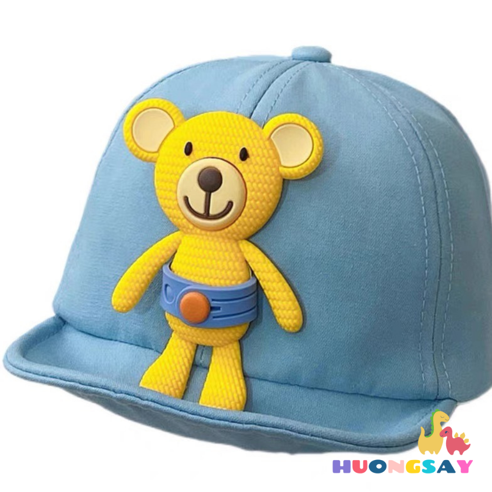 Mũ gấu teddy cho bé trai bé gái đi học đi chơi