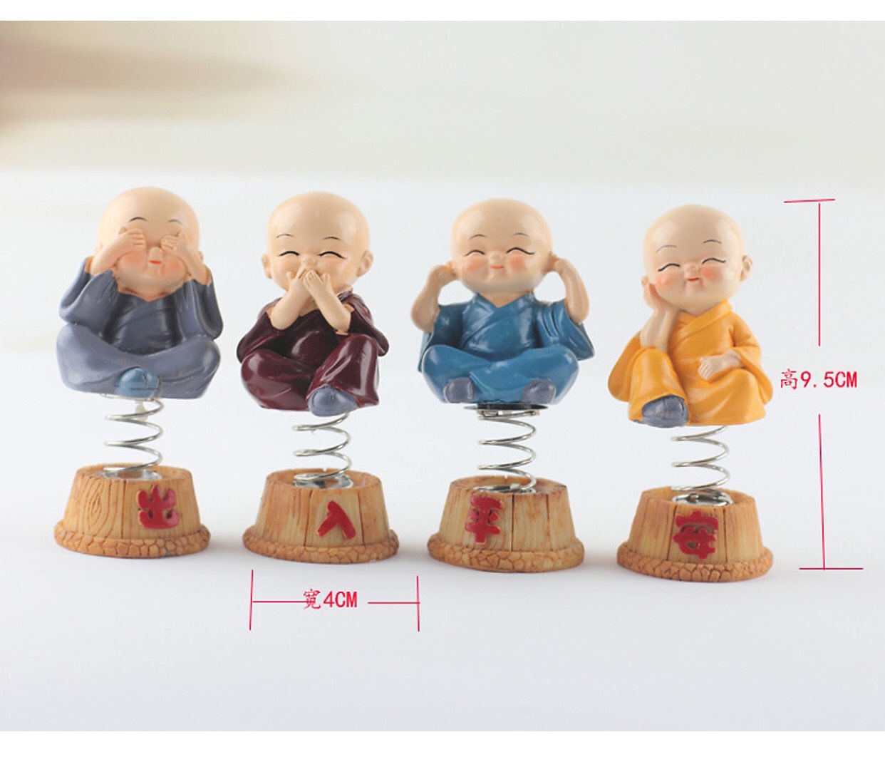 [HCM]Bộ 4 Tượng Tứ Không Lò Xo