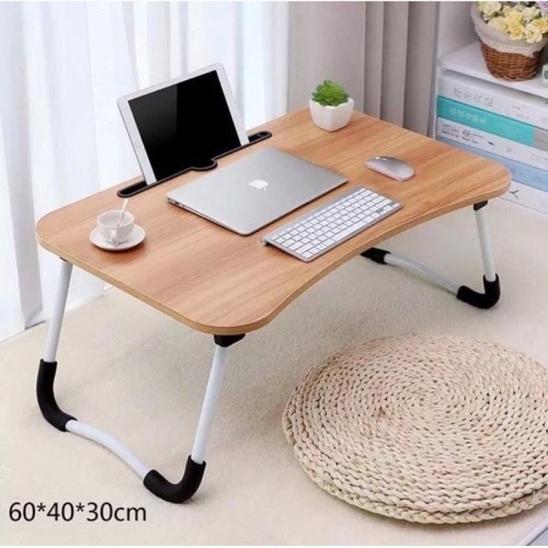 Bàn học gấp gọn thông minh có khe cấm ipad, điện thoại