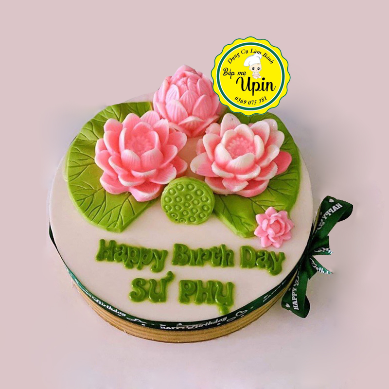 Khuôn silicon rau câu 4d Hoa Sen Búp mẫ BS75 làm bánh