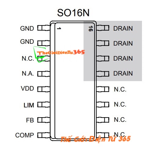 IC Nguồn Viper26L SOP – 16 SMD Chân Dán