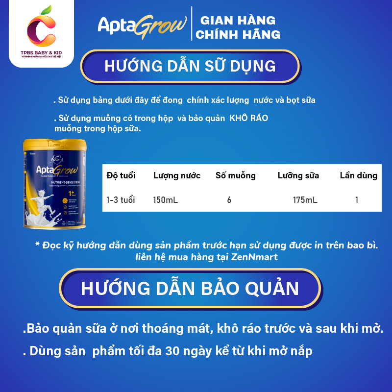 Sữa APTAMIL APTAGROW Úc 900g sữa dành cho bé biếng ăn (Hàng chuẩn Úc)