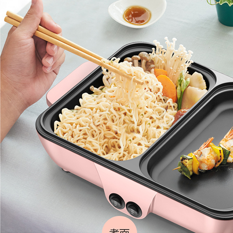 Nồi Nướng,Lẩu Đa Năng Mini 2 Trong 1(Lẩu Uyên Ương)