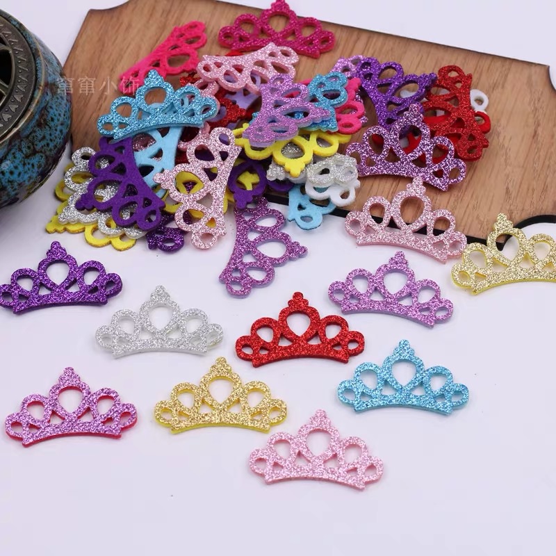 Set 5 vương miện nhũ lấp lánh