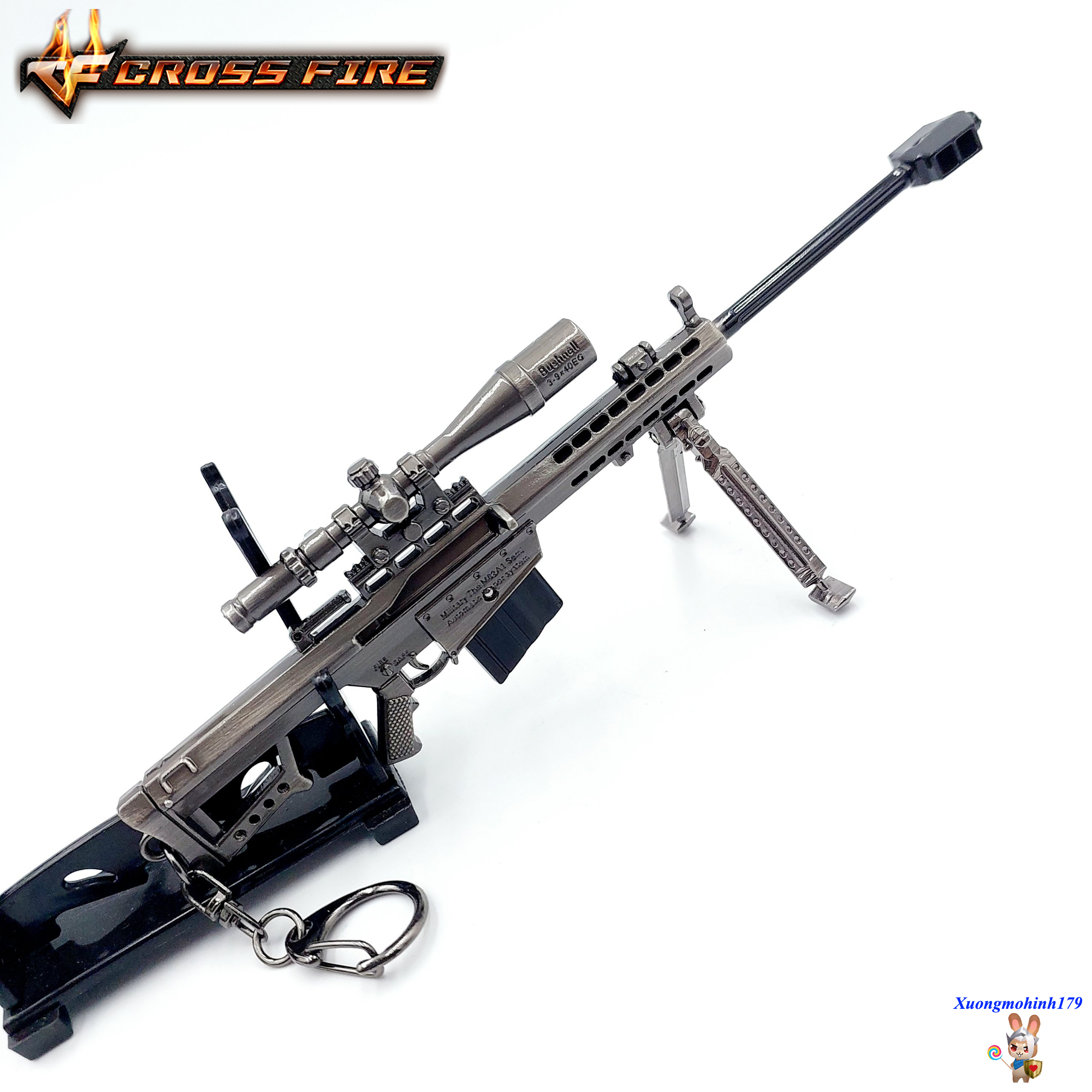 Mô hình sưu tầm Đột Kích Crosfire Barrett M82A1 hợp kim 18cm kèm kệ trưng bày