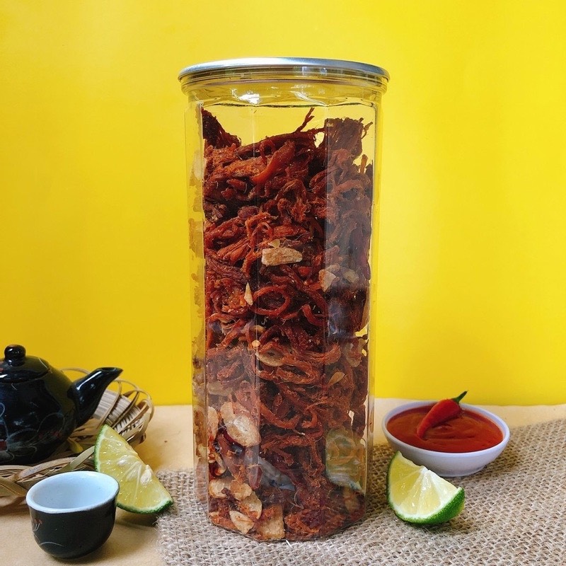 KHÔ HEO CHÁY TỎI LON 300GRAM