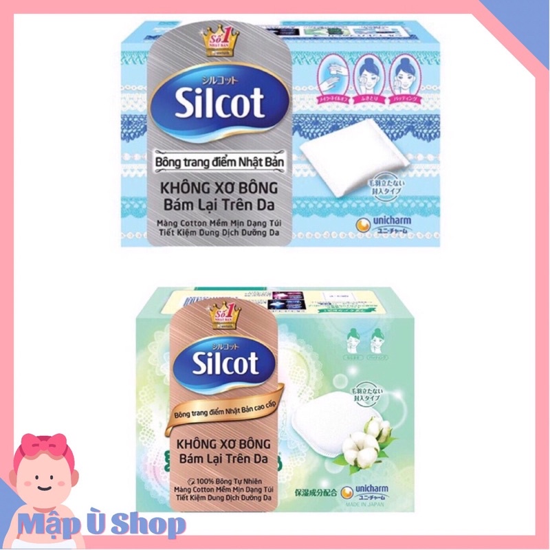 Bông tẩy trang ( bông trang điểm ) Silcot Nhật Bản 82 miếng và 66 miếng
