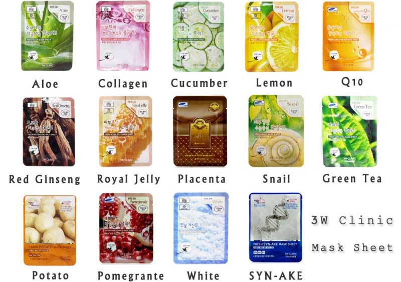 COMBO 10 MẶT NẠ DƯỠNG DA 3W CLINIC|(MIX MÙI)