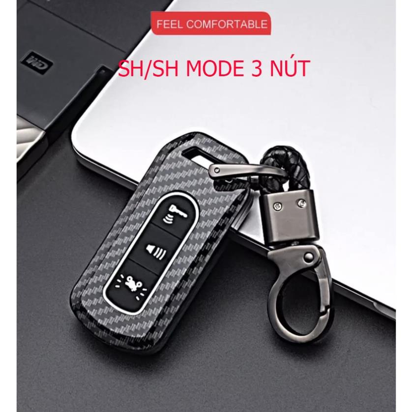 Bọc Chìa Khóa Smartkey SH và Sh mode ( 3 nút ) Ốp Carbon