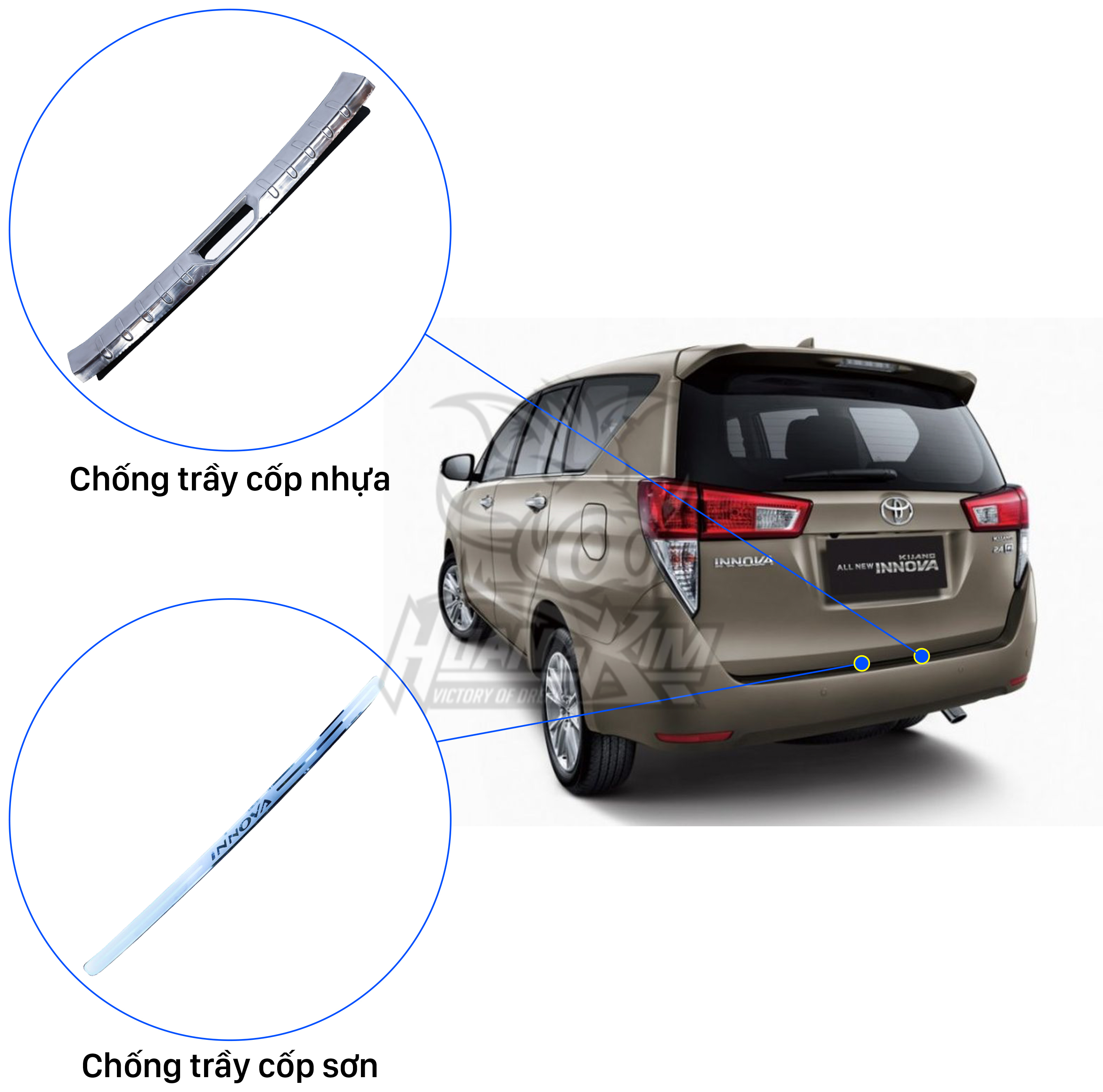 Combo phụ kiện chống trầy cốp Innova [2006-2015] - TIN061502