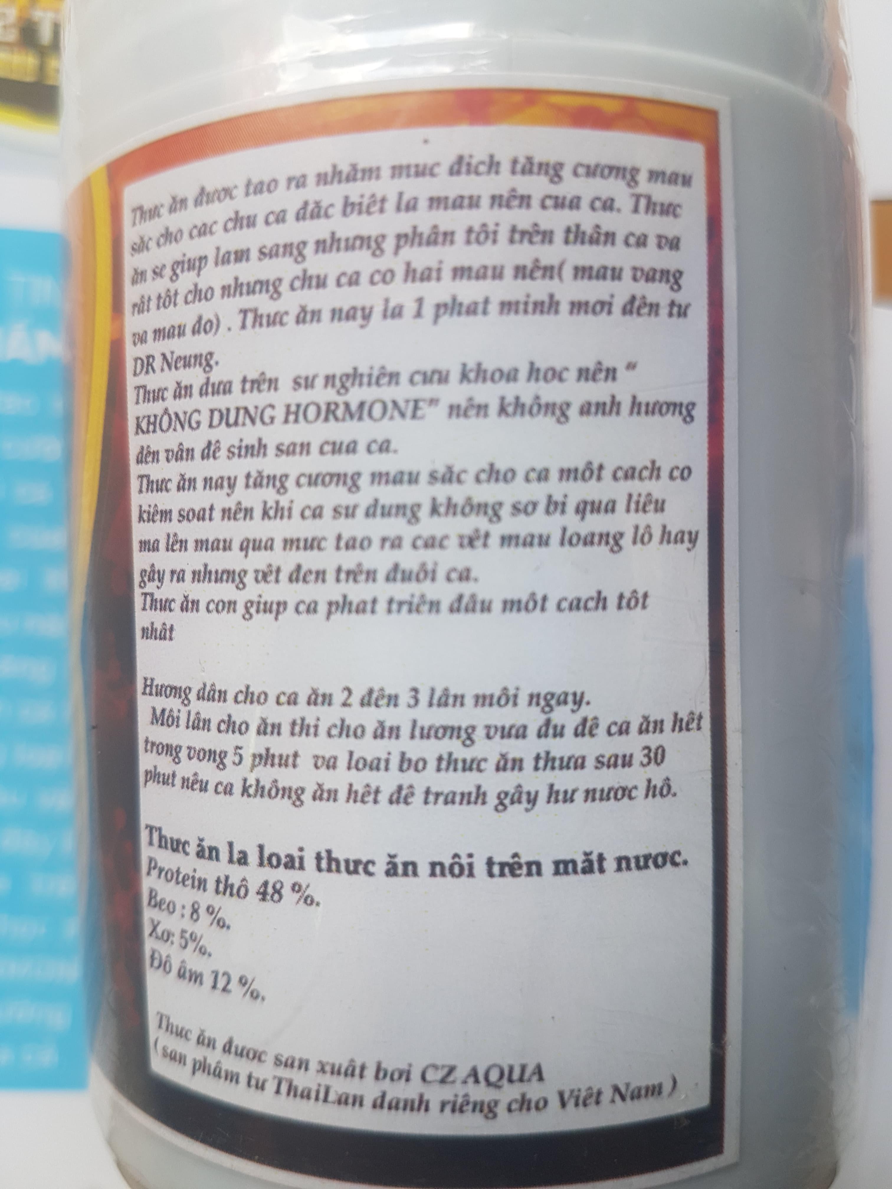 [HCM]Thức ăn cho cá la hán tăng màu nền Thái Lan