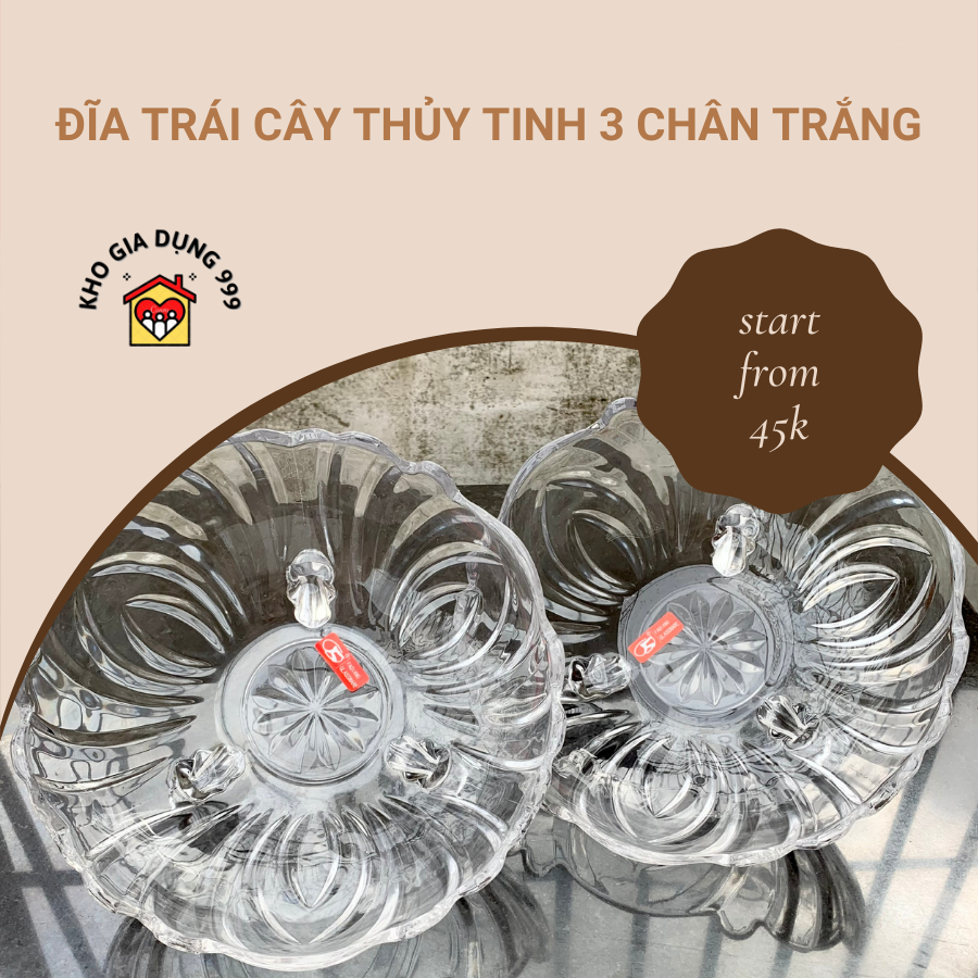 DĨA TRÁI CÂY THỦY TINH - KHAY ĐỰNG HOA QUẢ