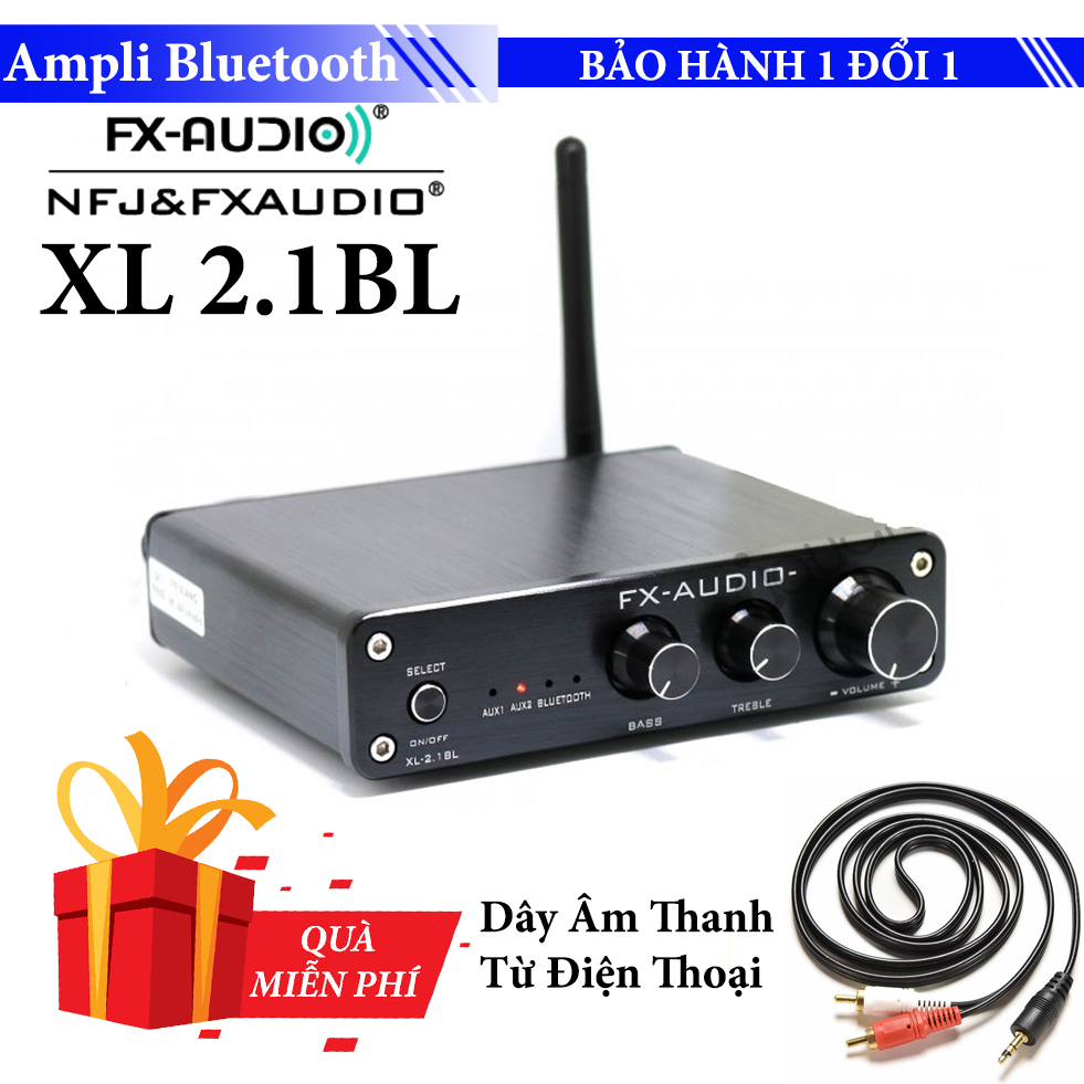 Fx-audio xl-2.1bl bluetooth 4.0 tpa3116d2 2x25w / 8 ohm - bộ khuếch đại âm thanh + tặng dây av