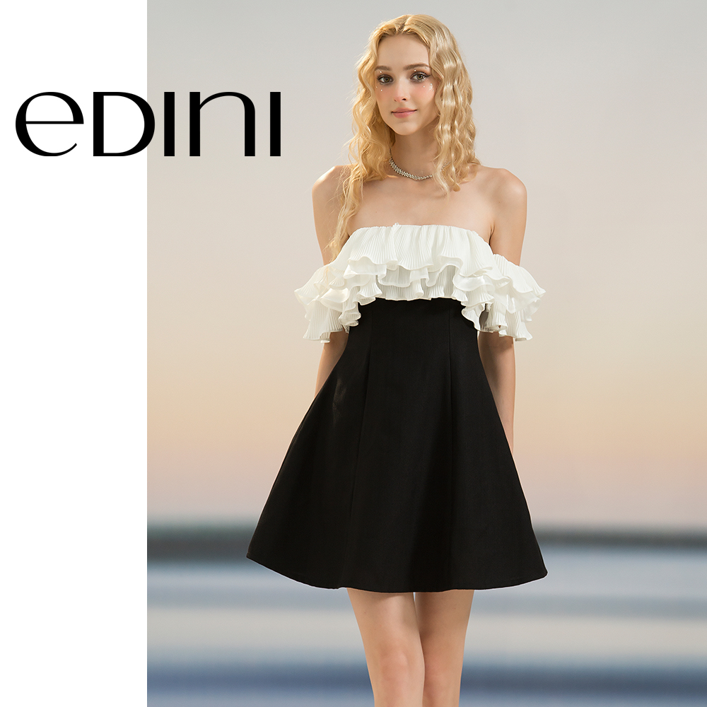Đầm Trễ Vai Phối Bèo Tầng - EDINI - D1601