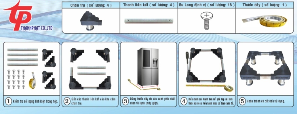 [Loại Lớn] Chân Kê Tủ Lạnh - Máy Giặt (Tự Điều Chỉnh)