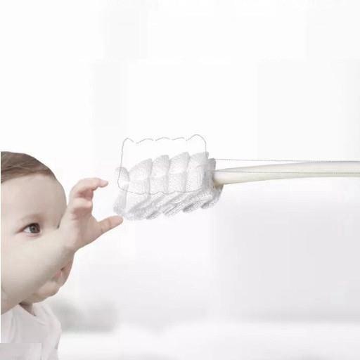 Que Rơ Lưỡi 2 Đầu Cho Bé Sơ Sinh Vkool (1 đầu Rơ Lưỡi 1 Đầu Tăm Bông)