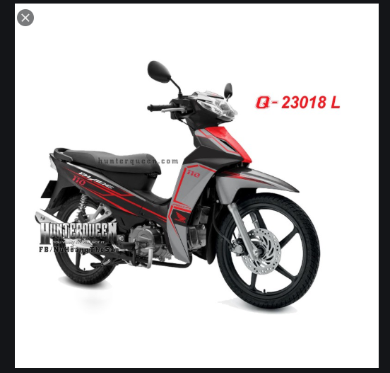 Tem Rời Honda Wave Blade, Dán Xe Đen. Decal Tem Chế Bạc Đậm Phối Sợi Chỉ Màu Đỏ Đẹp, Chất Lượng. Sắc Nét, Bền Màu