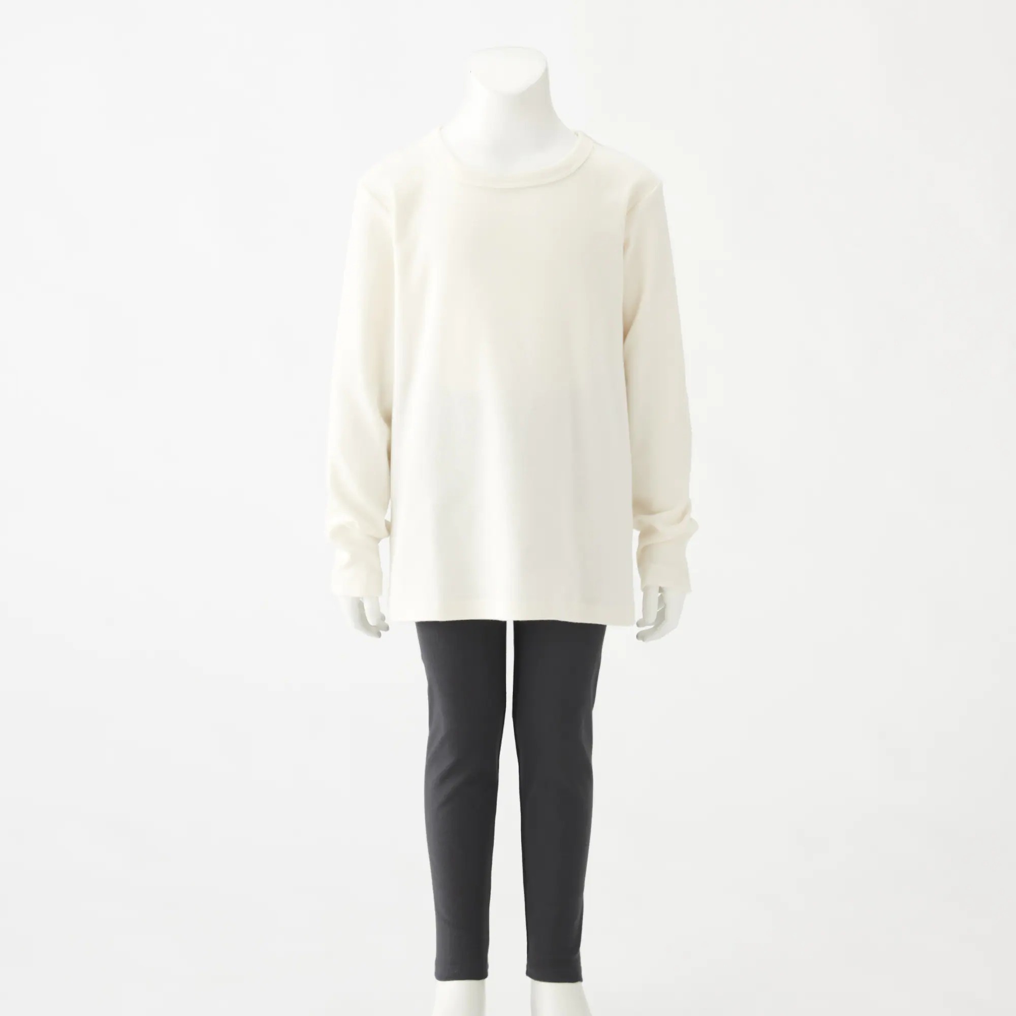 Muji Quần Legging Dáng Dài Co Giãn - Trẻ Em