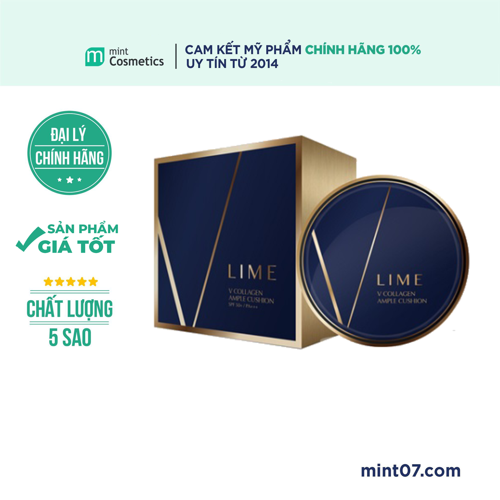 Cushion Lime V Collagen Ample Cushion SPF 50+