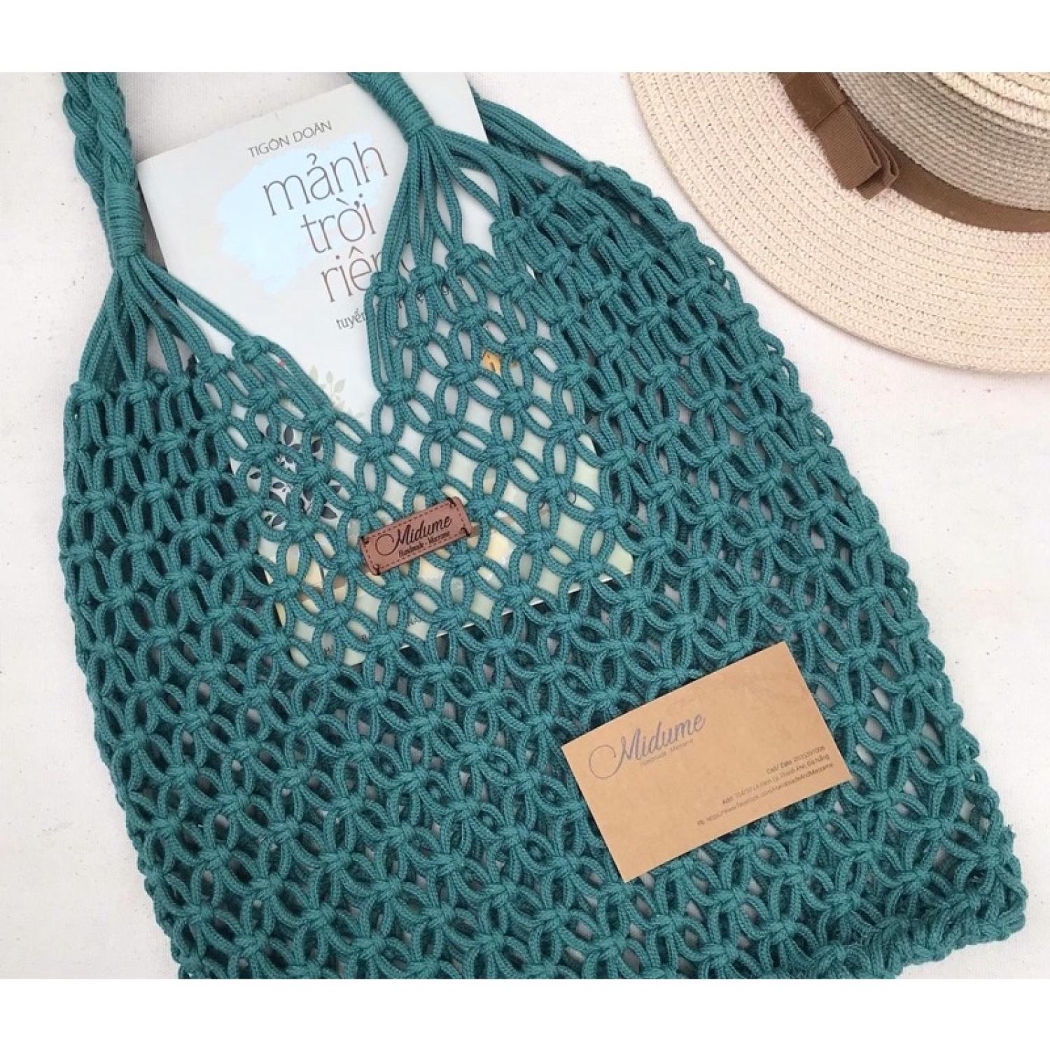 Túi lưới Macrame đi biển