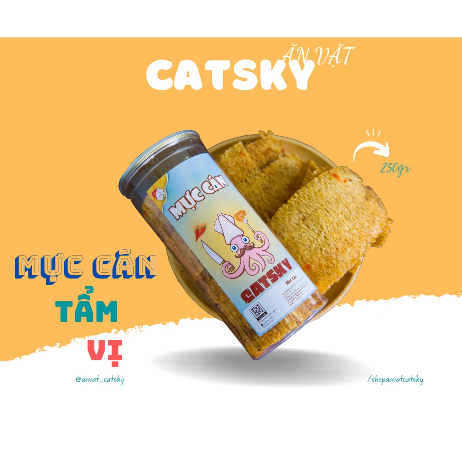 Mực Cán Tẩm Vị Catsky 250g