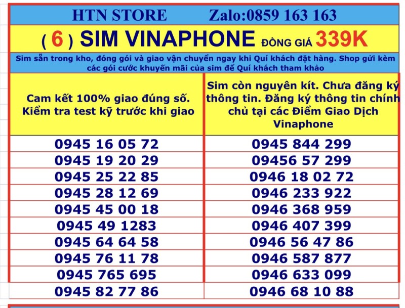Sim vinaphone số đẹp giá rẻ đồng giá 339k - sim trả trước (6)