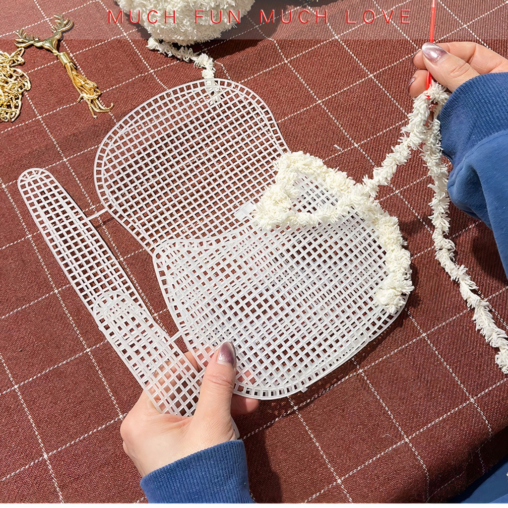 Túi handmade tự đan yên ngựa - phụ kiện đan túi