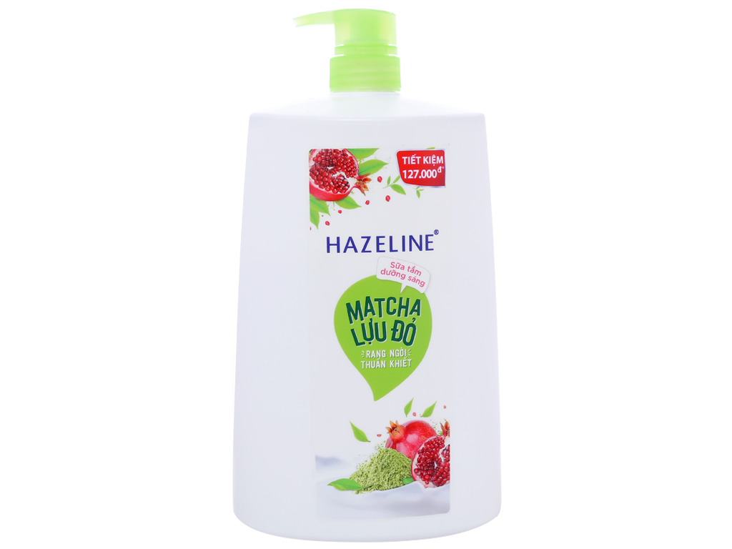 Sữa tắm dưỡng sáng Hazeline matcha lựu đỏ 1.2 lít
