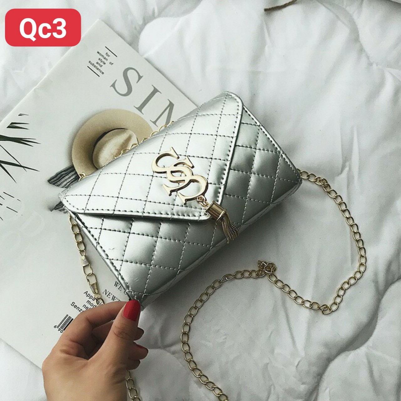 túi đeo chéo da qc3