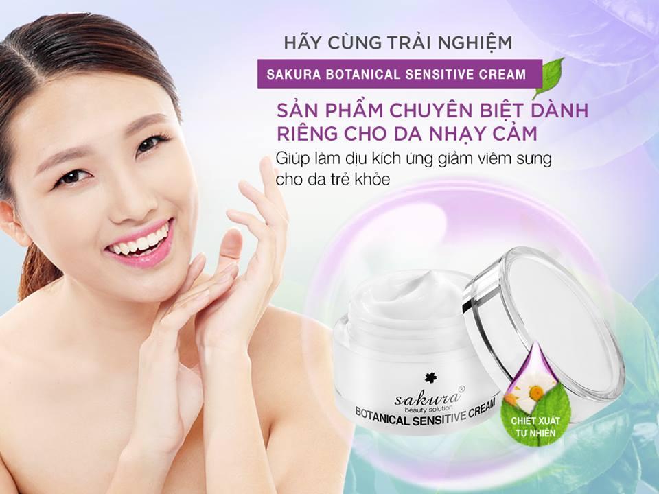 Kem dưỡng da nhạy cảm Sakura Botanical Sensitive Cream