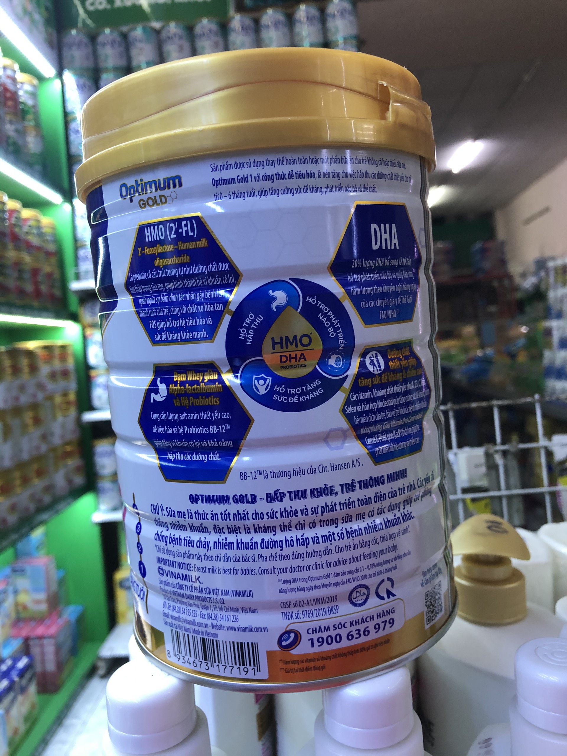 [HCM]Sữa bột Optimum gold 1lon 800g