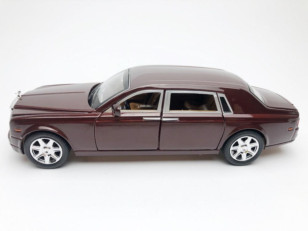 Xe mô hình tĩnh Rolls Royce Phantom tỉ lệ 1:24 XLG, khung kim loại màu Đen/Đỏ