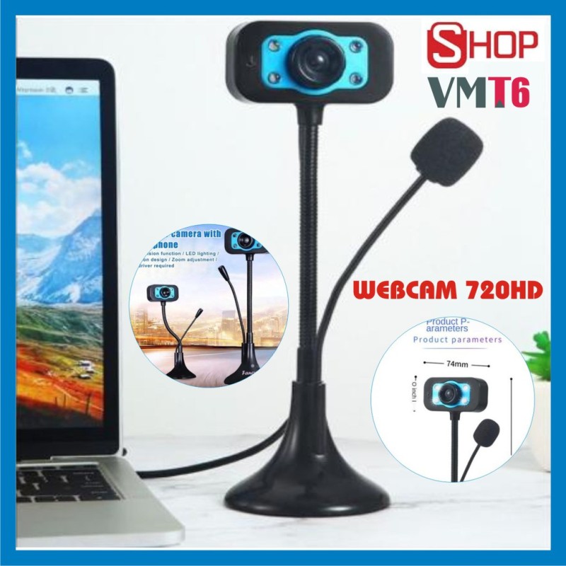 Webcam bàn 720p HD - Siêu nét đàm thoại dạy học và học trực tuyến - Bảo hành 12 tháng !