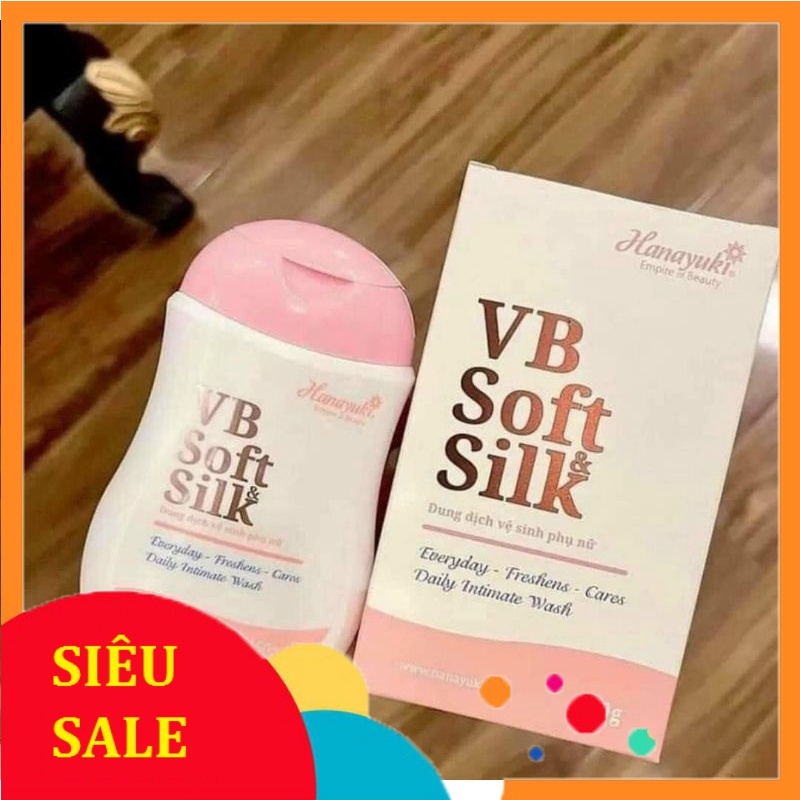 Dung Dịch Vệ Sinh Hana HỒNG VB Soft Silk Mẩu Mới 150ml Khử Mùi , Kháng Khuẩn , Viêm Ngứa Hiệu Quả nhập khẩu