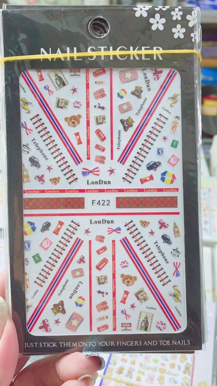 Sticker Trang trí móng ,Miếng dán móng tay 3D nail sticker