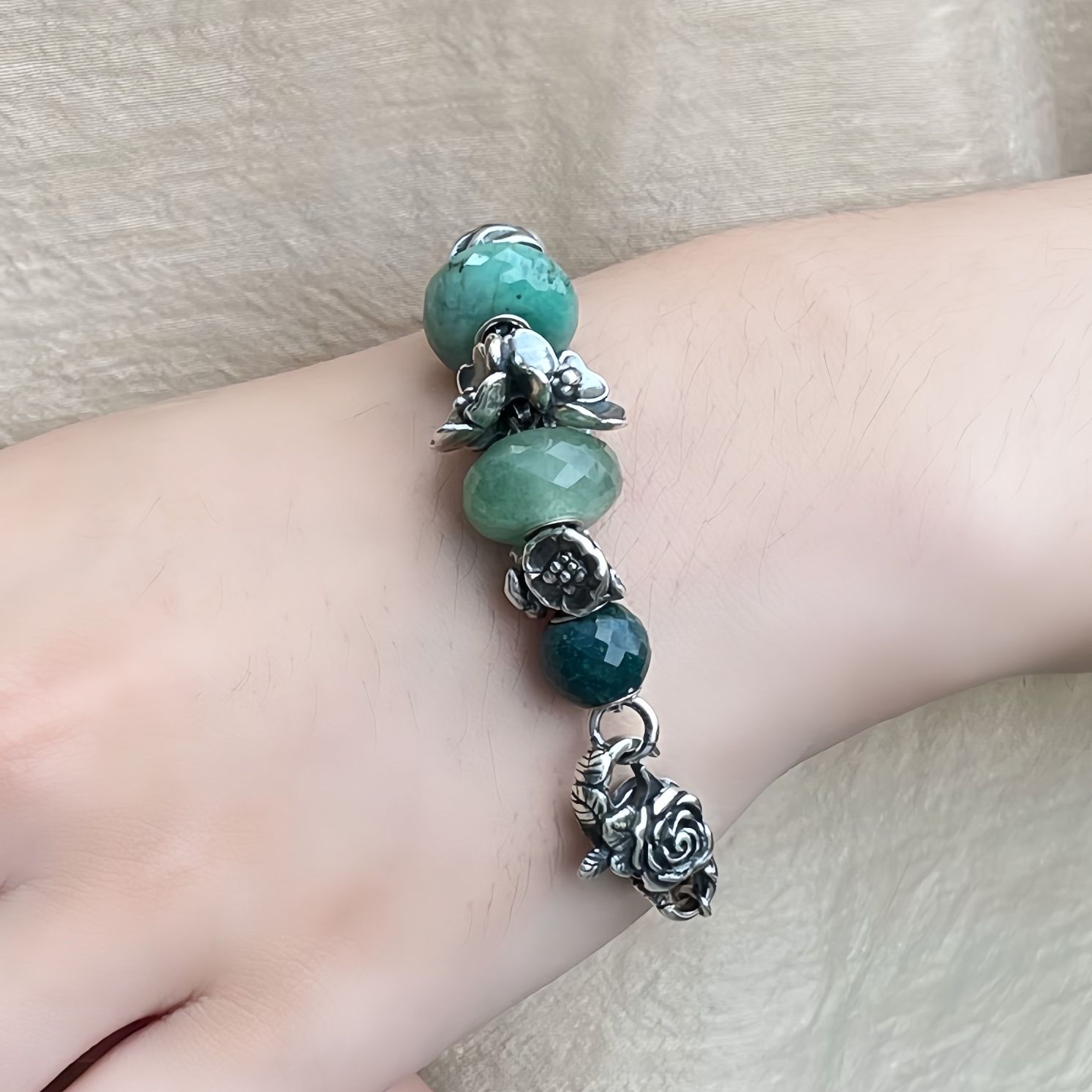 TROLLBEADS Đá Quý Tự Nhiên Emerald TSTBE-30002