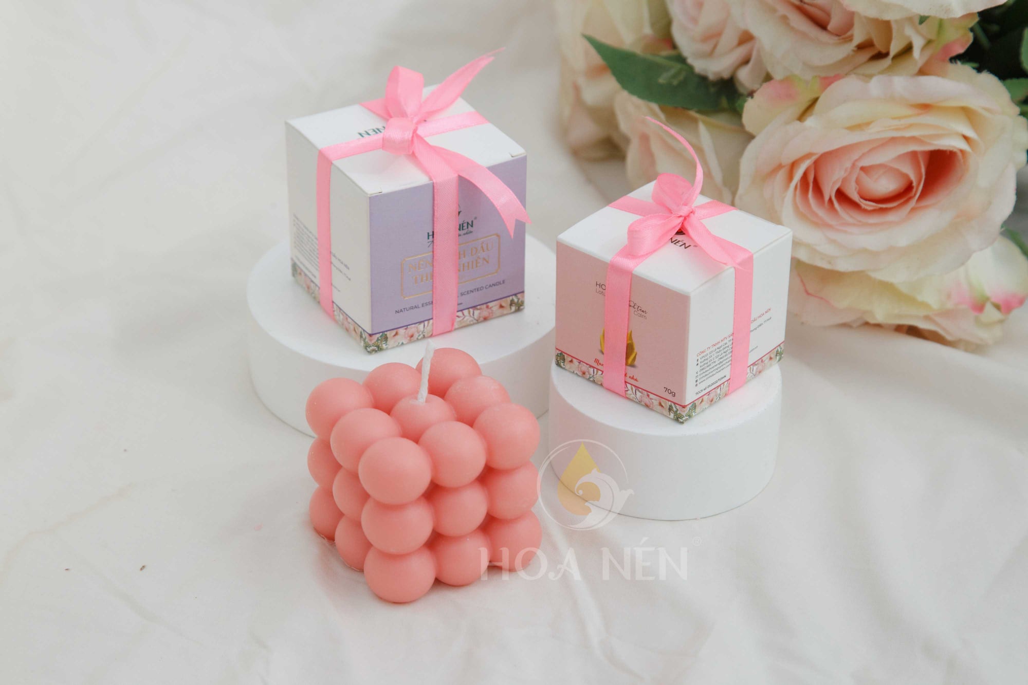 Nến thơm tinh dầu thiên nhiên HOA NÉN
