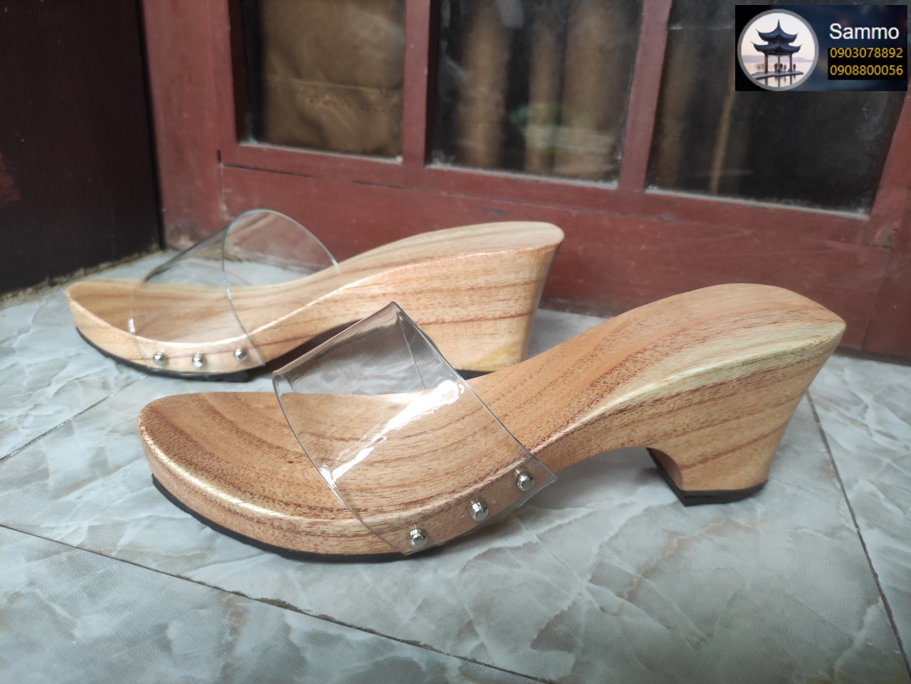 Guốc Gỗ Guốc Mộc Cao 7 Phân