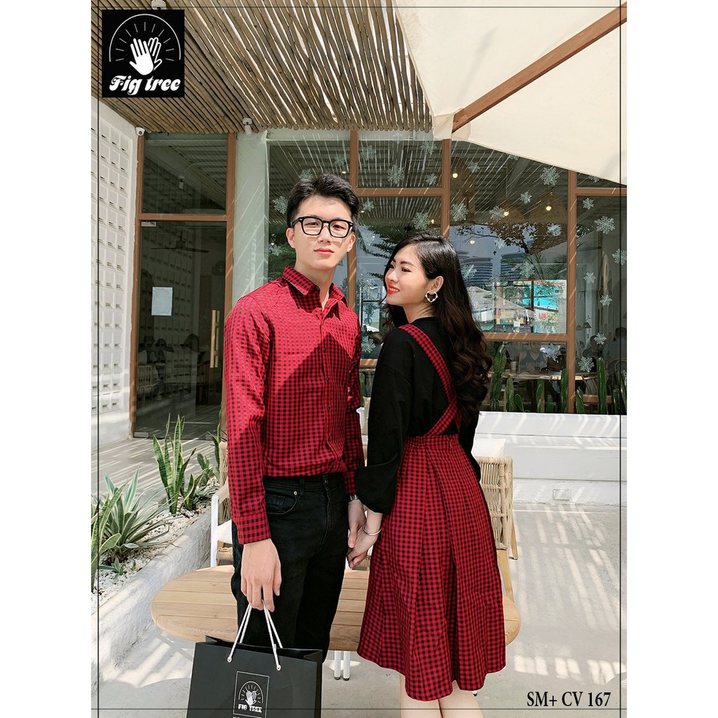 Đồng phục gia đình FIG TREE đón tết sắc đỏ may mắn(FULL SIZE - MÃ 167)