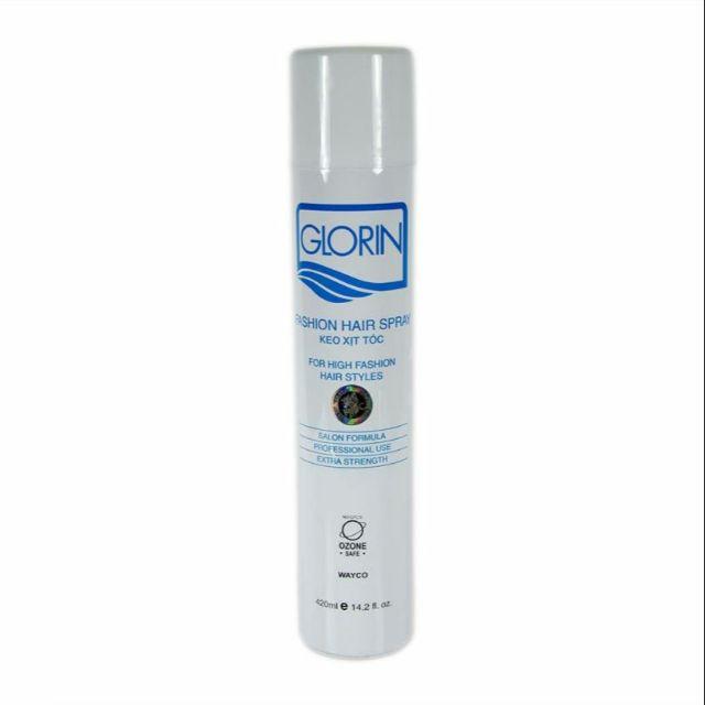 Keo xịt tóc mềm Glorin trắng 420ml