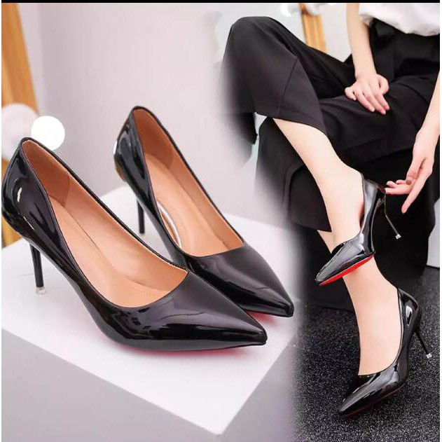 CG91 Giày cao gót da bóng - Hàng quảng châu cao cấp